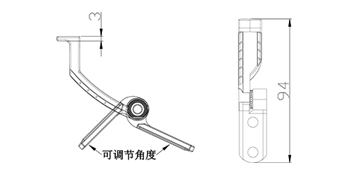 V刹可调灯架